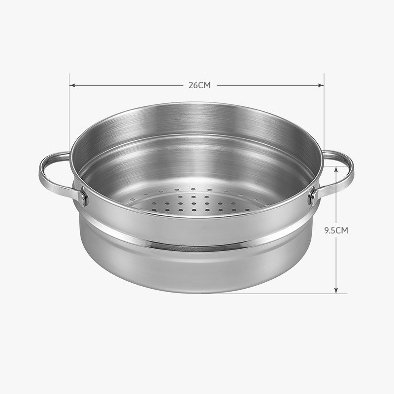 
                  
                    Centennial - 2件不銹鋼廚具套裝 (26CM/11.4L不銹鋼有蓋湯鍋 + 26CM不銹鋼雙耳蒸架)
                  
                