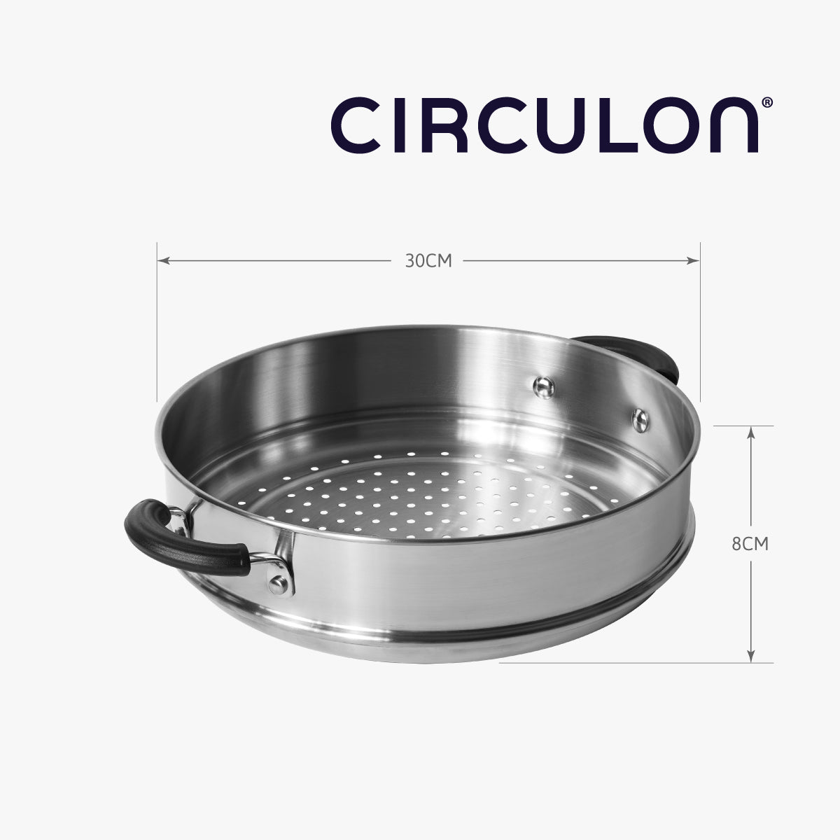 
                  
                    CIRCULON - 3件不銹鋼複合金廚具套裝 (32CM不銹鋼複合金易潔深炒鍋 + 30CM 不銹鋼雙耳蒸籠 + 30CM強化玻璃蓋)
                  
                