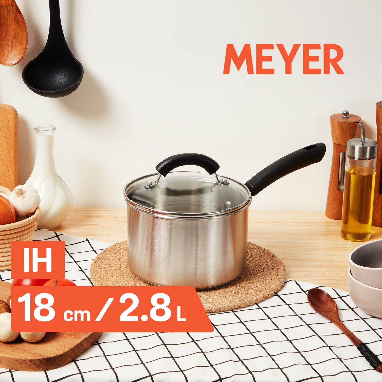 
                  
                    Stainless Steel Saucepan with Lid
                  
                