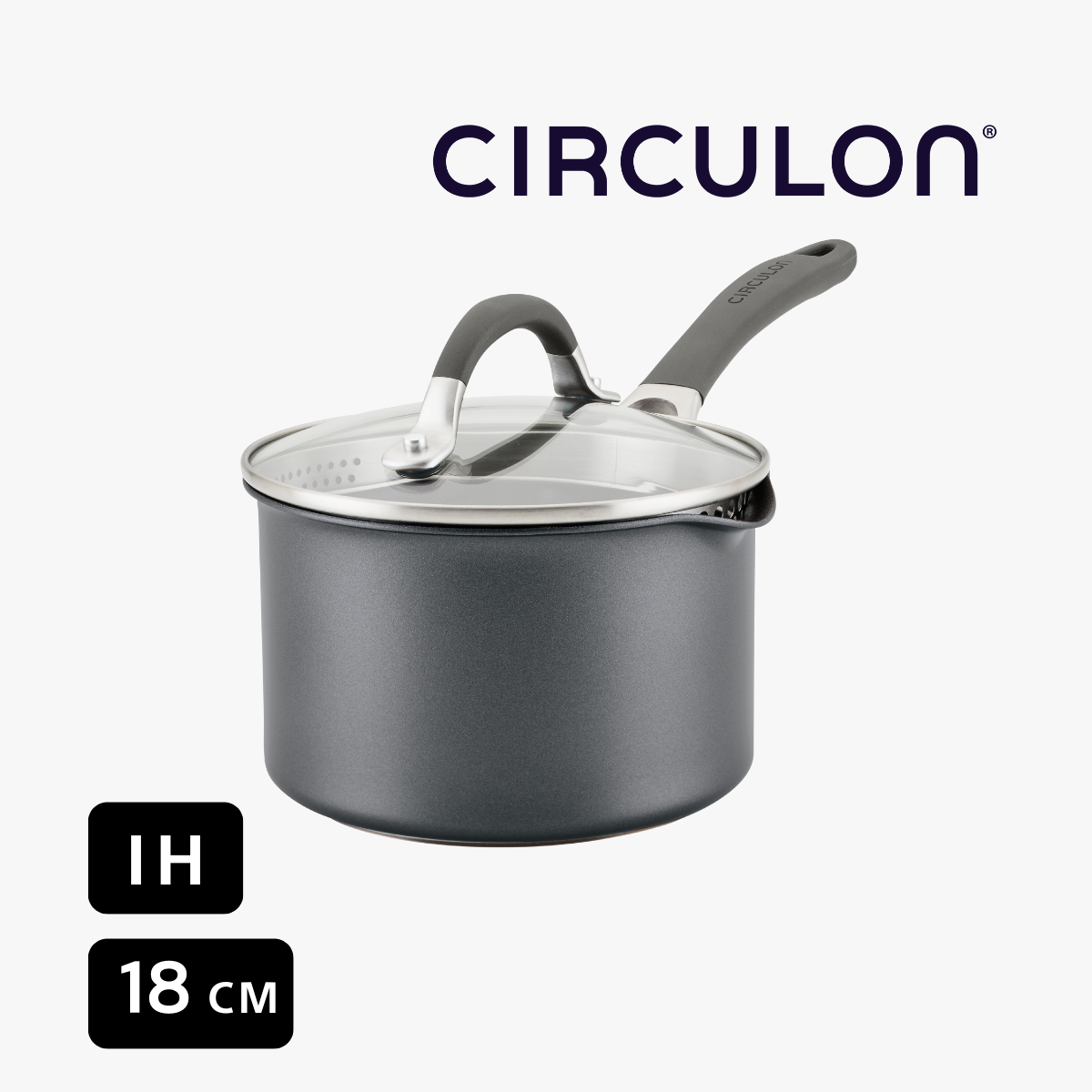
                  
                    Nonstick Saucepan with Straining Lid
                  
                