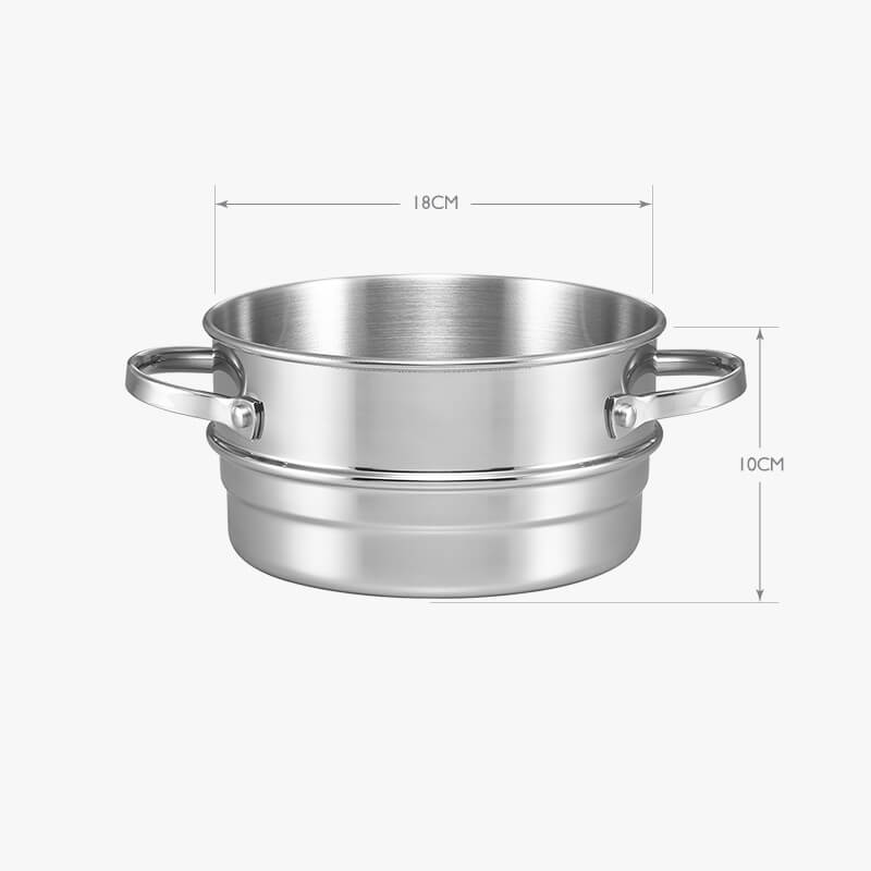 
                  
                    有蓋陽極氧化不黏單柄鍋 18CM/2.8L 連蒸籠
                  
                