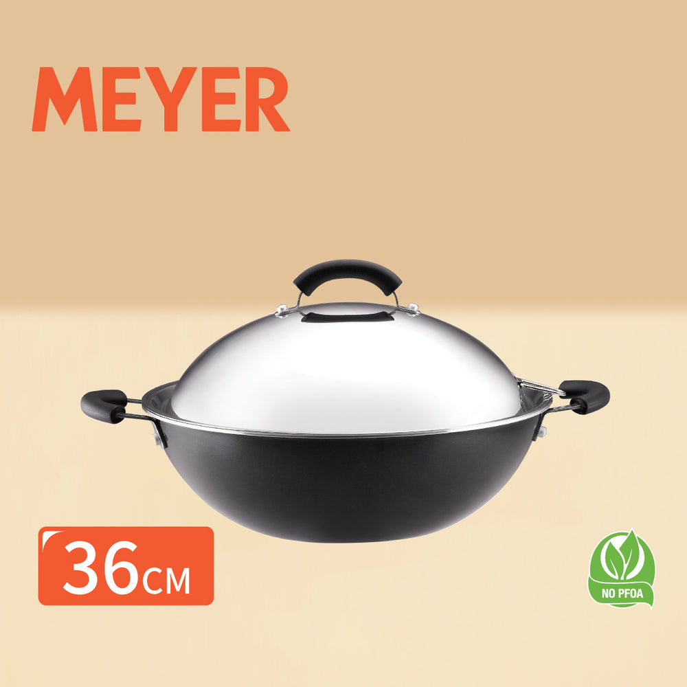 36CM 易潔有蓋中式鑊